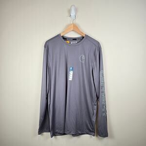 Carhartt Size M Force Sun Defender Lightweight Long Sleeve Logo Graphic T-Shirt